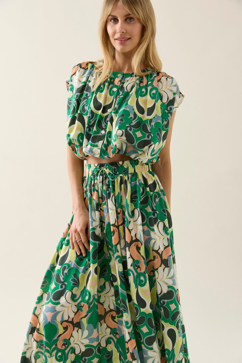 Aurora Maxi Skirt (Paisley)