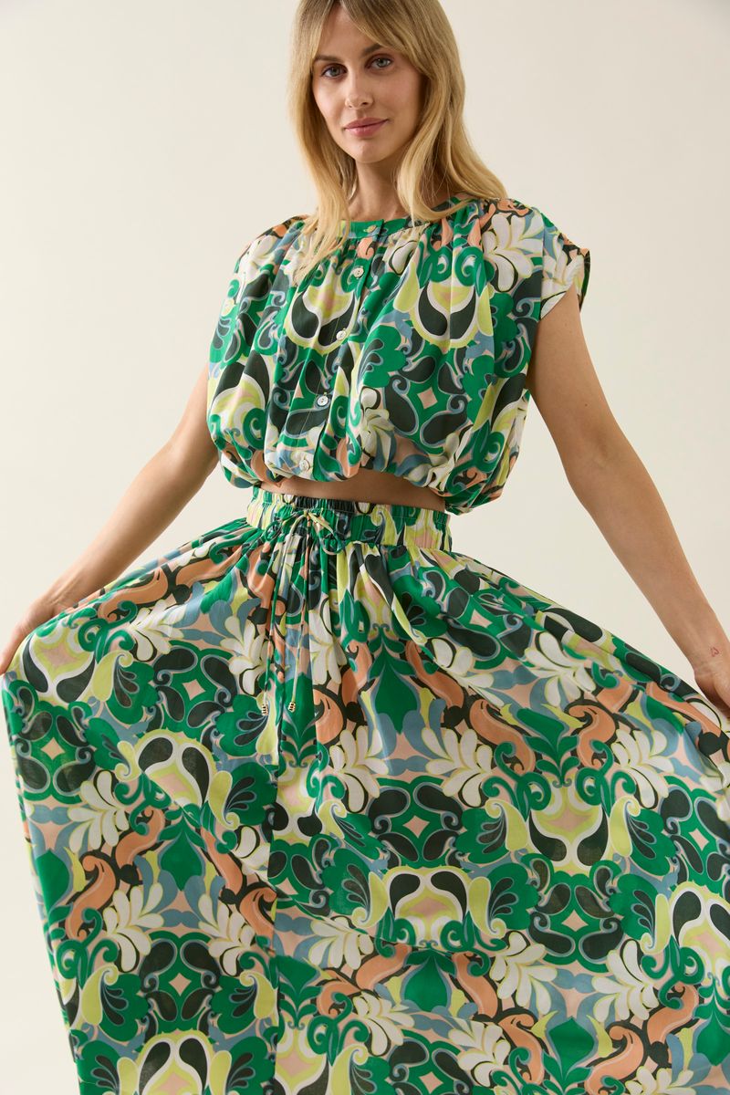 Aurora Maxi Skirt (Paisley)