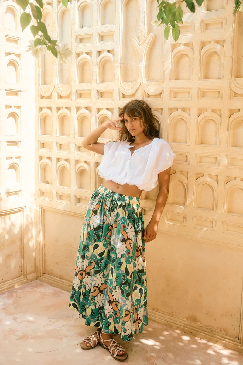 Aurora Maxi Skirt (Paisley)