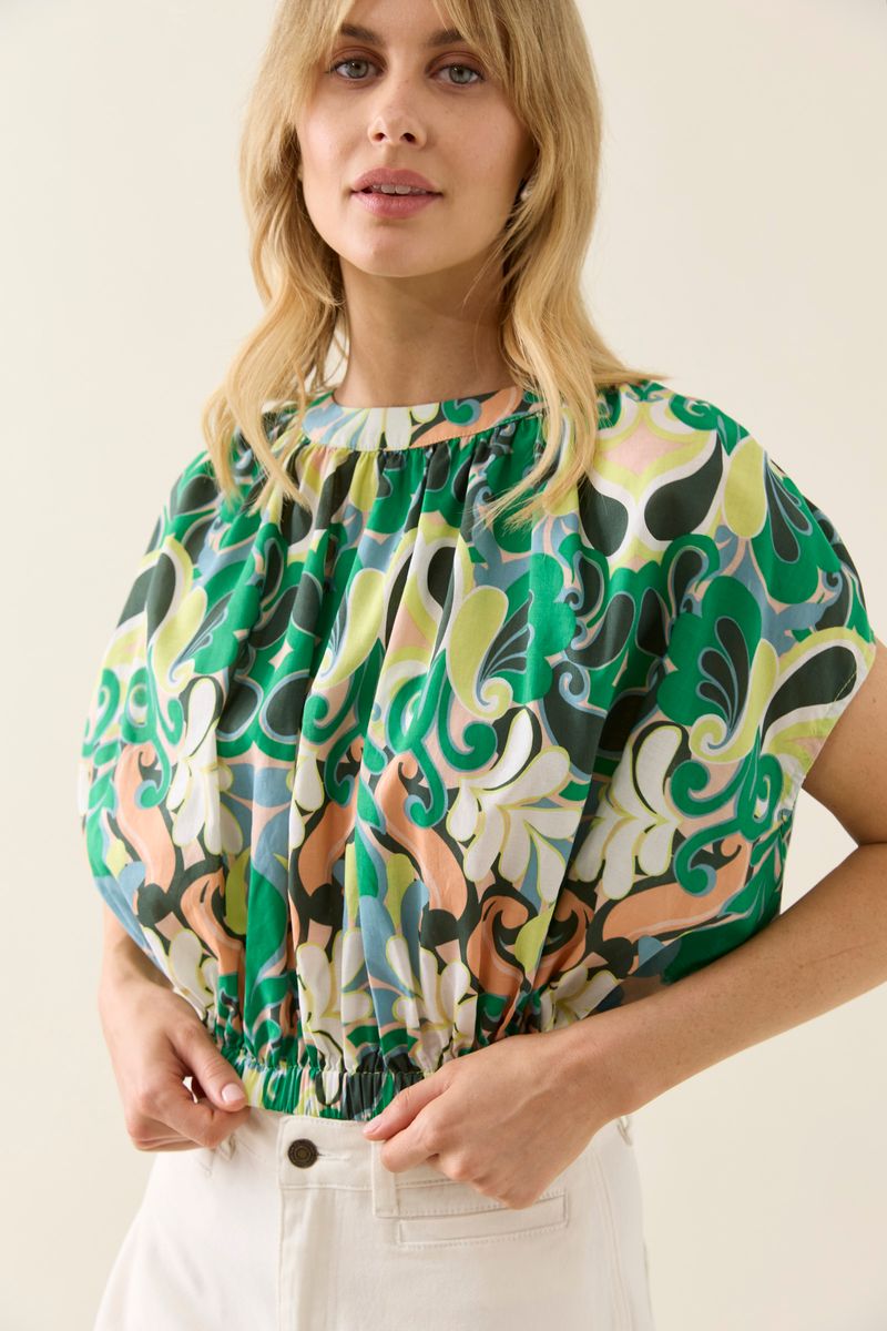 Aurora Reversible Crop Top (Paisley)