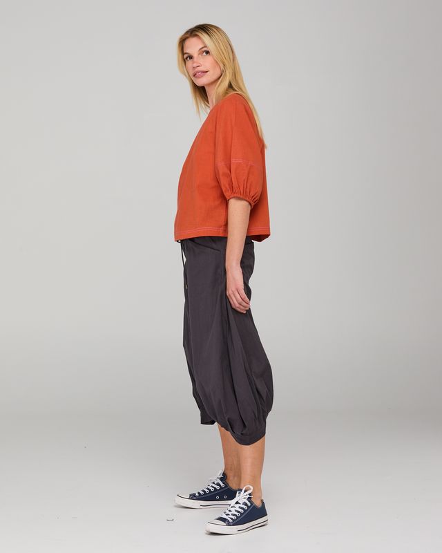 Boom Shankar Women's Orange Cotton Ava Top | Gretel Lane
