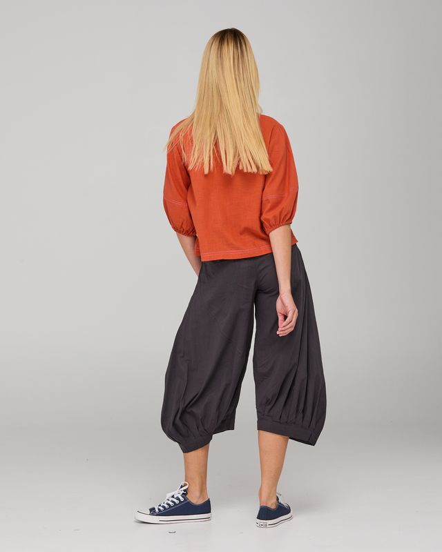 Boom Shankar Women's Orange Cotton Ava Top | Gretel Lane