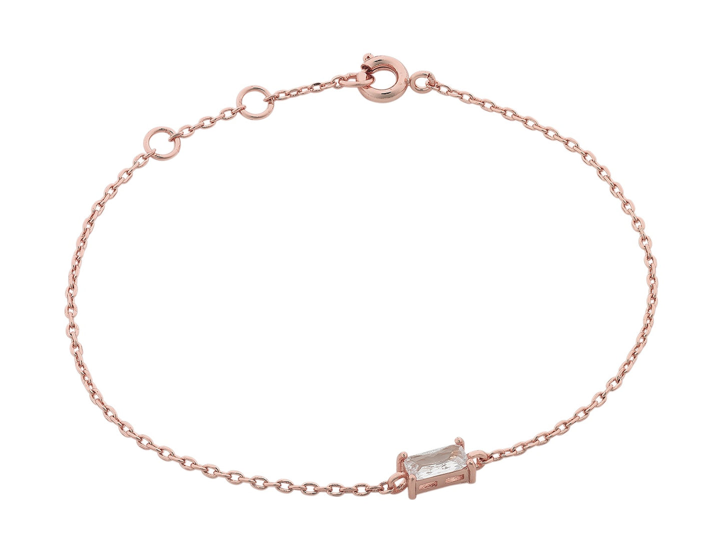 Liberté Women's Rose Gold Bracelet with CZ Crystal | Gretel Lane
