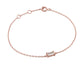 Liberté Women's Rose Gold Bracelet with CZ Crystal | Gretel Lane