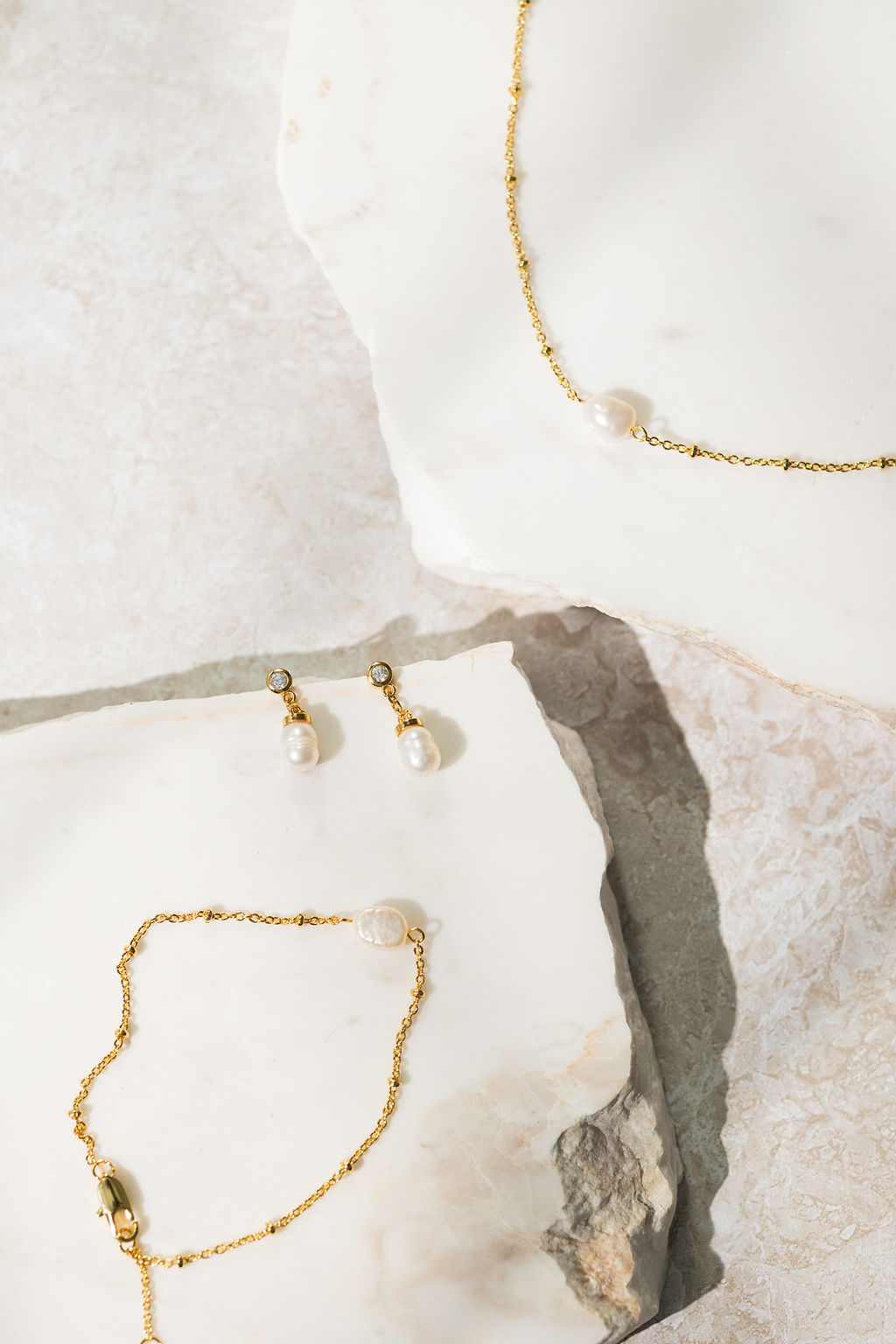 Liberté Gold Bracelet with Pearl | Gretel Lane | Womens Jewellery