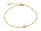Liberté Gold Bracelet with Pearl | Gretel Lane | Womens Jewellery