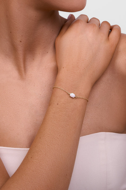 Women's Gold Bracelet with Opal Stone | Gretel Lane