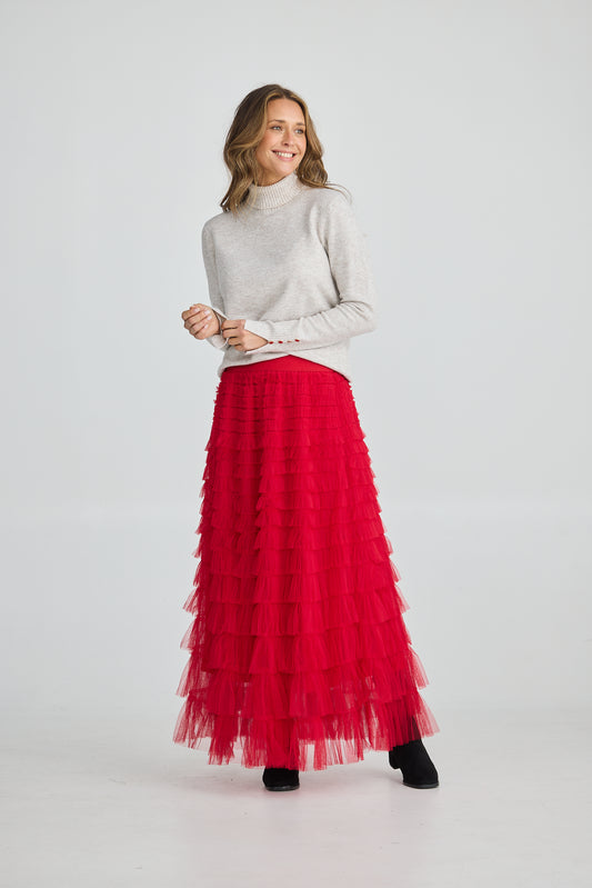 Chance Skirt (Berry Red)