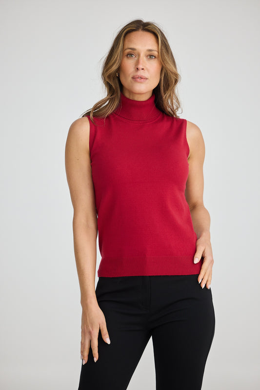 Skye Knit Top (Cherry)