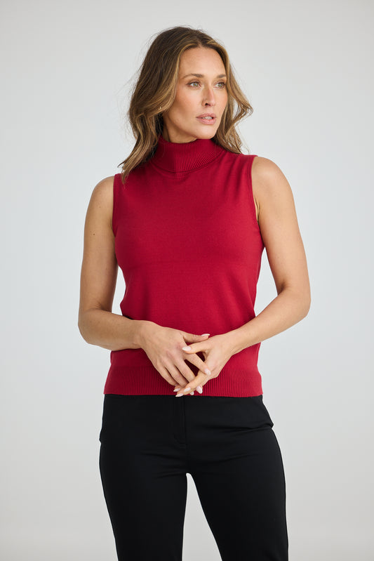 Skye Knit Top (Cherry)