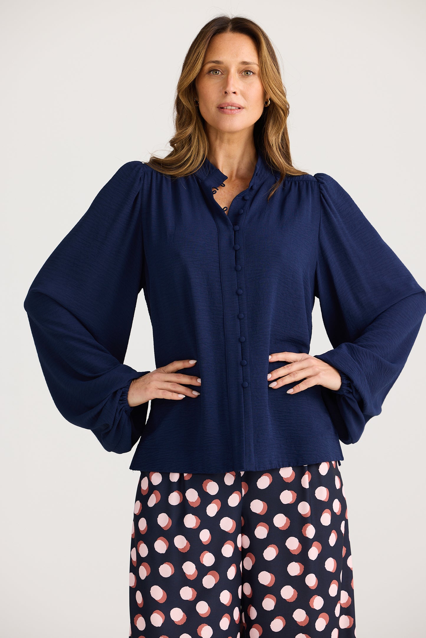Penny Blouse (Navy)