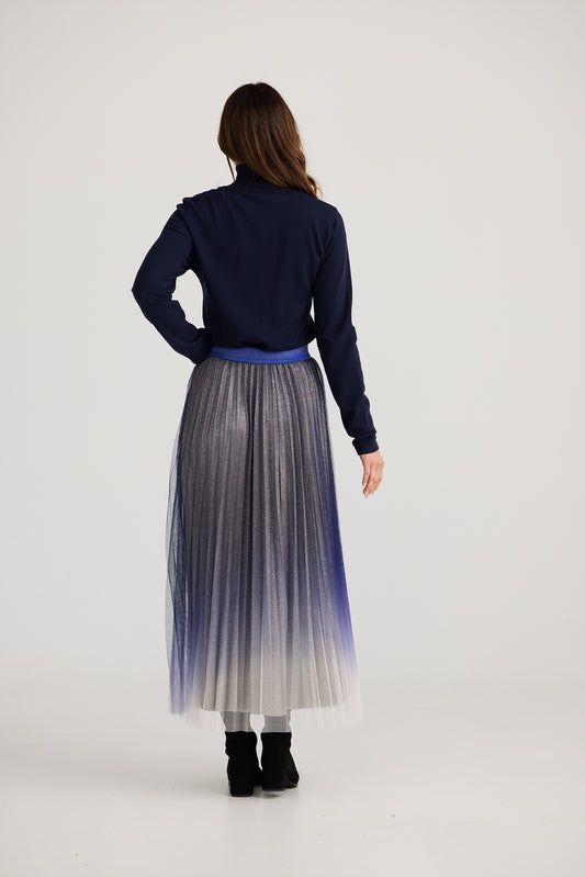 West End Skirt (Navy Ombre)