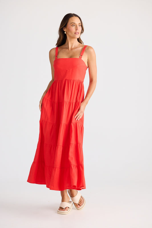 Gelato Midi Dress (Poppy Red)