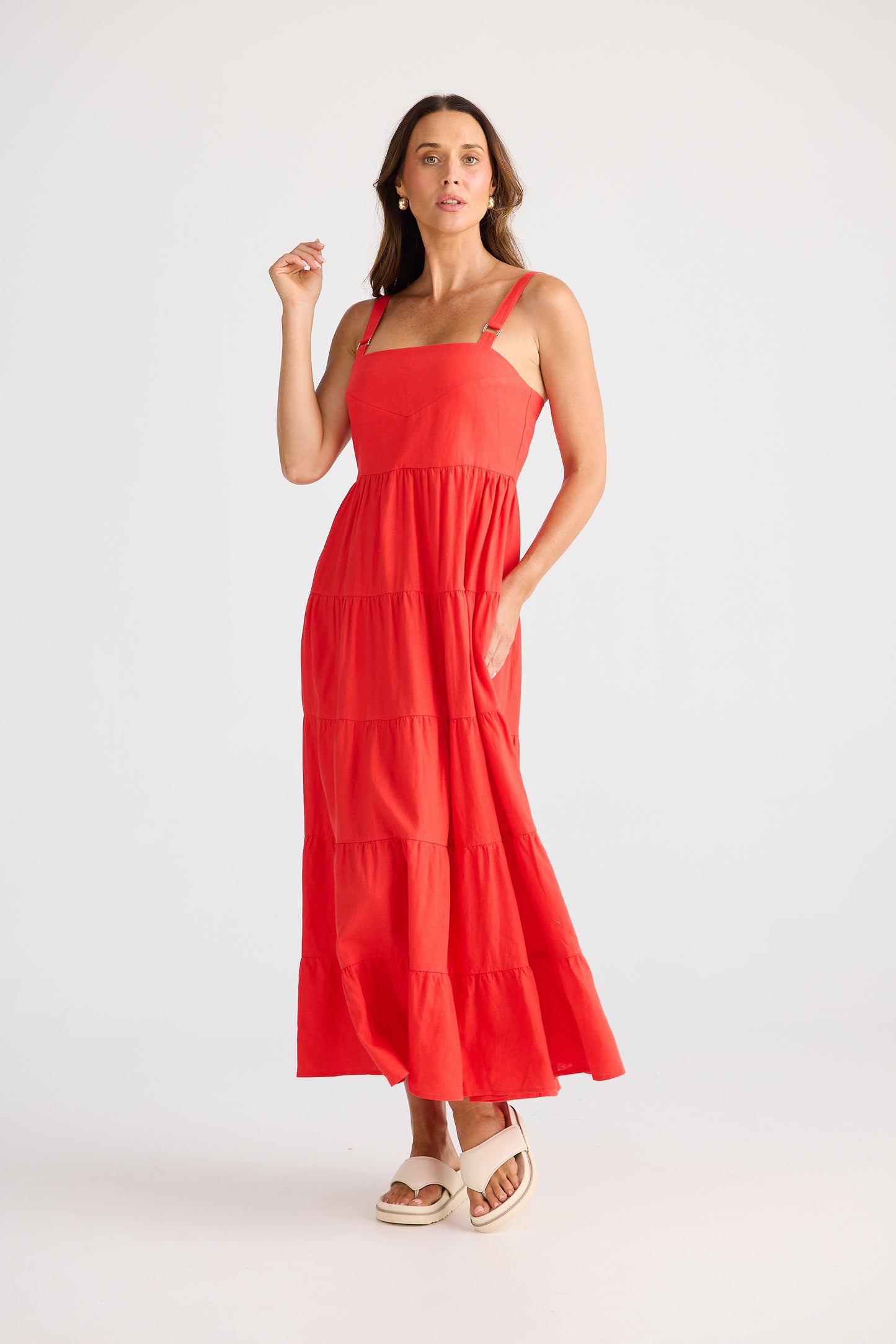 Gelato Midi Dress (Poppy Red)