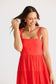 Gelato Midi Dress (Poppy Red)