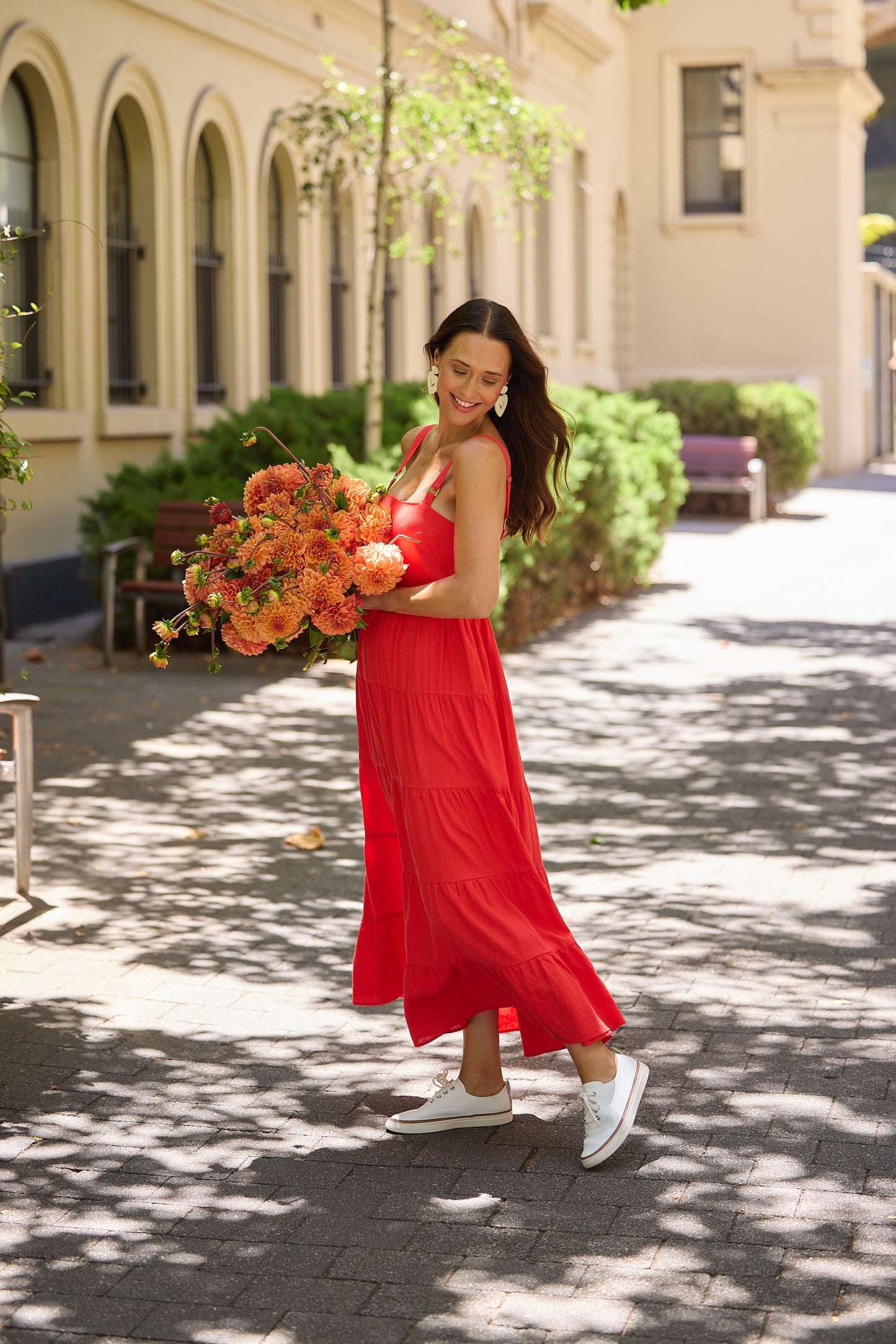 Gelato Midi Dress (Poppy Red)