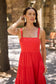 Gelato Midi Dress (Poppy Red)