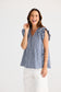 Paz Top (Navy Gingham)