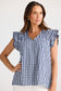 Paz Top (Navy Gingham)