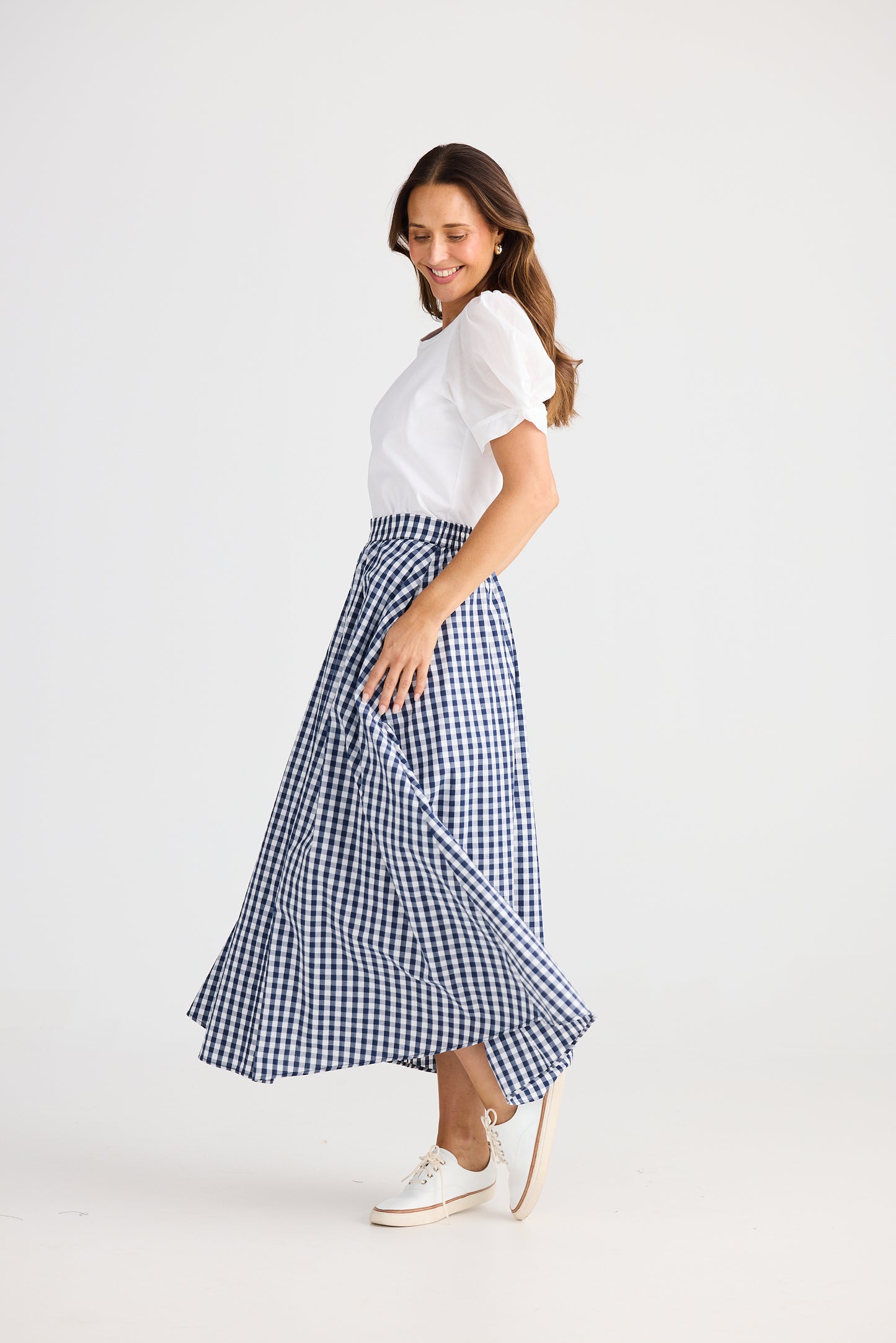 Lucy Skirt (Navy Gingham)