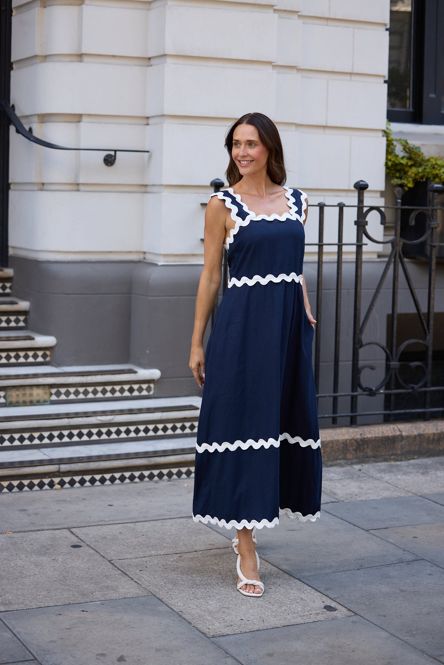 Marlo Midi Dress (Navy)