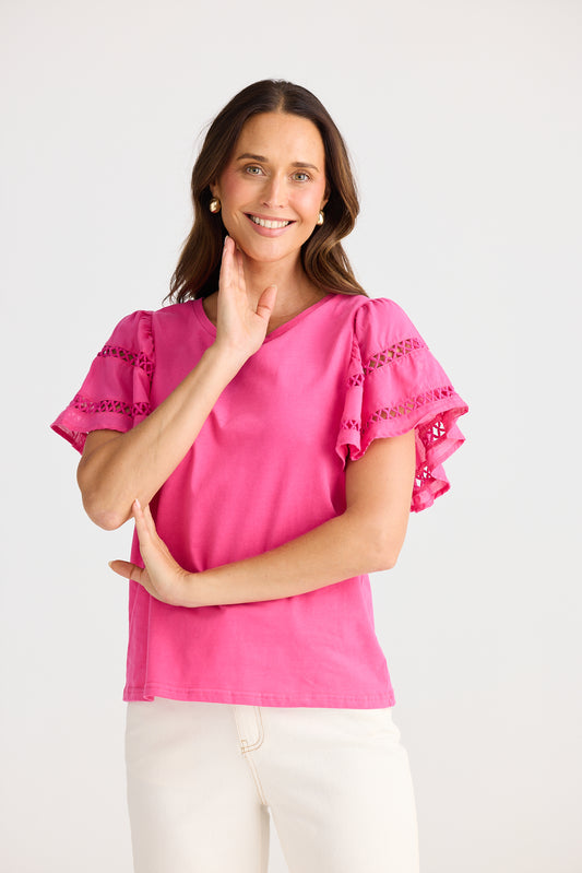 Chloe Tee (Hot Pink)