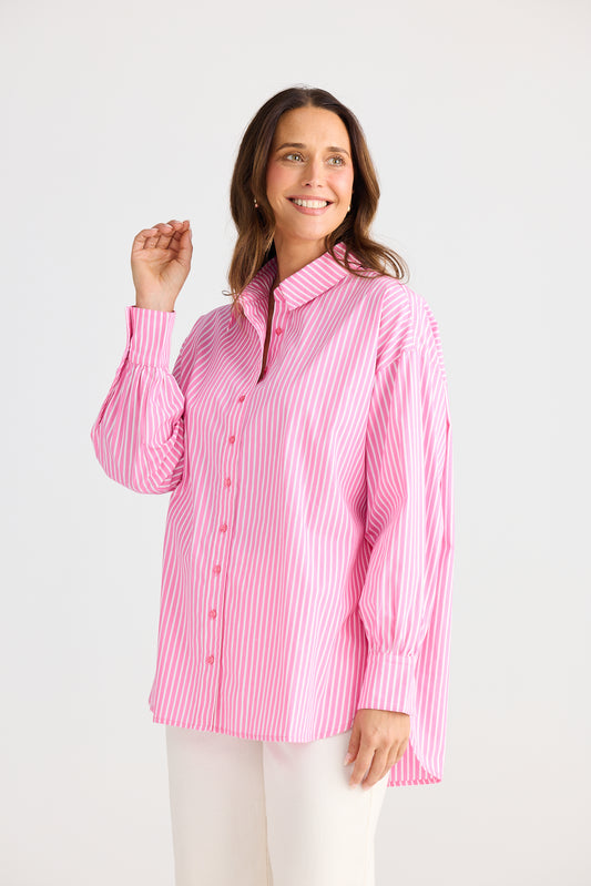 Isabel Shirt (Pink Stripe)