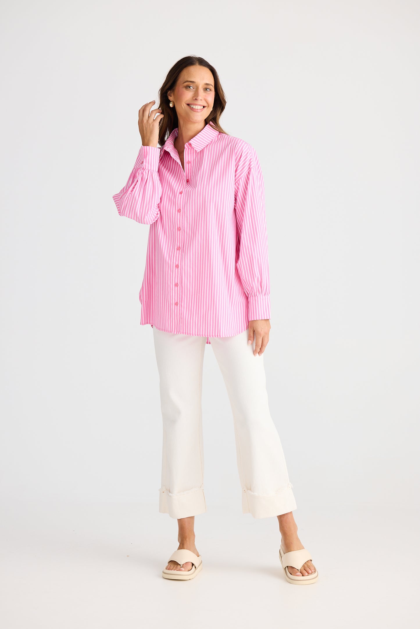 Isabel Shirt (Pink Stripe)