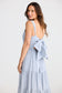 Carmen Dress (Blue Pinstripe)