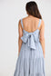 Carmen Dress (Blue Pinstripe)