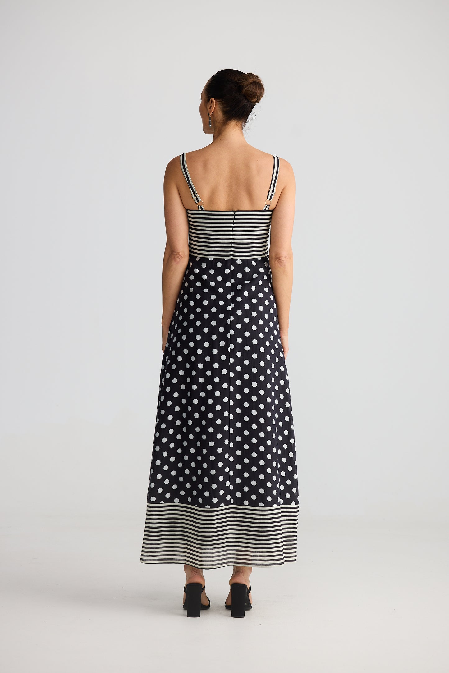 Grace Dress (Spot Stripe)