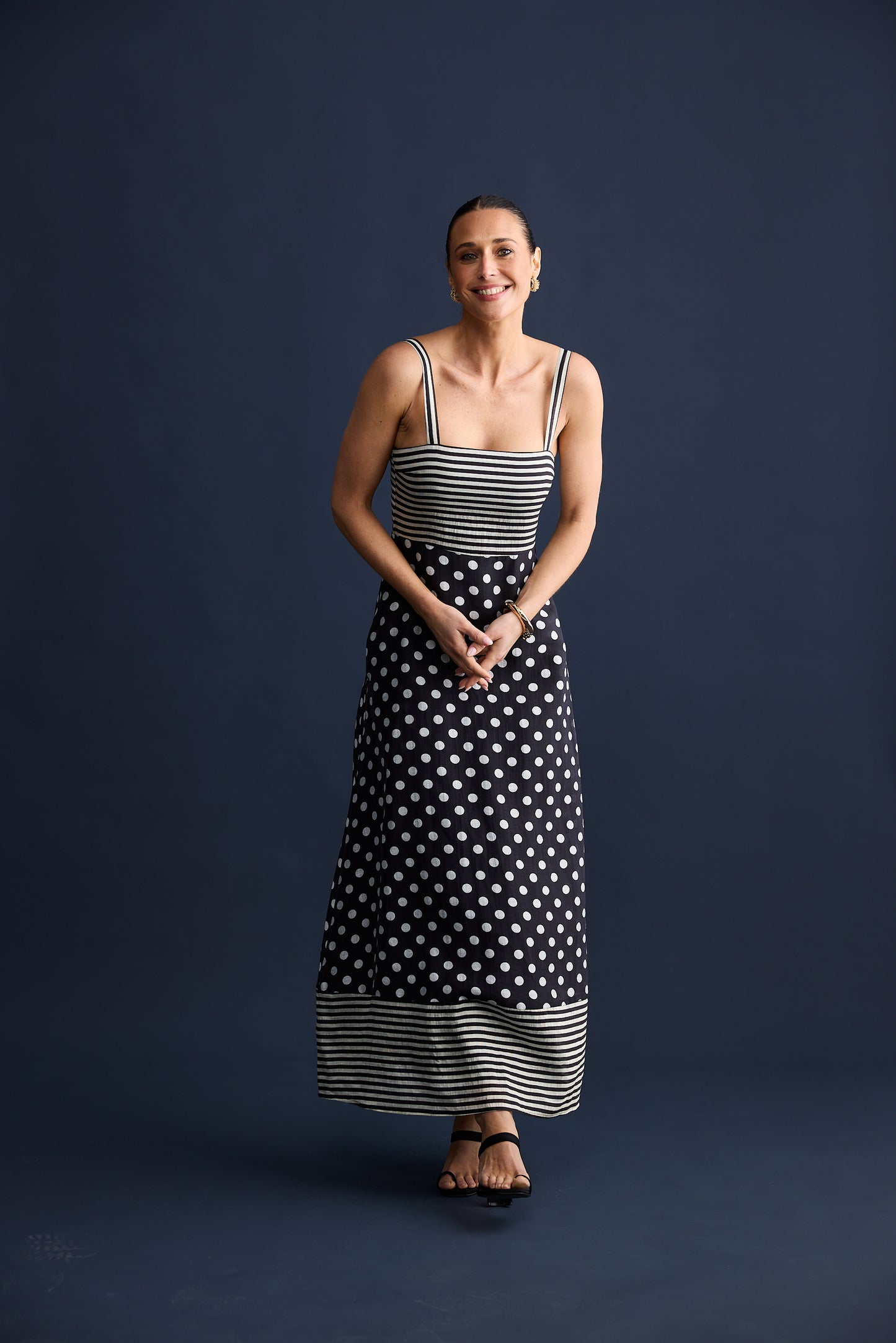 Grace Dress (Spot Stripe)