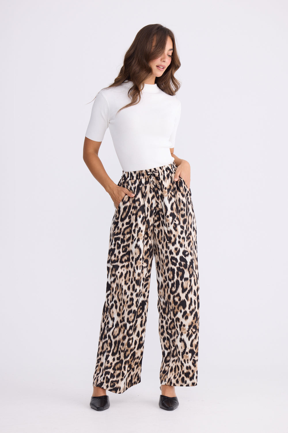 Brave + True Glenda Satin Pant in Leopard Print | Women's Clothing | Gretel Lane