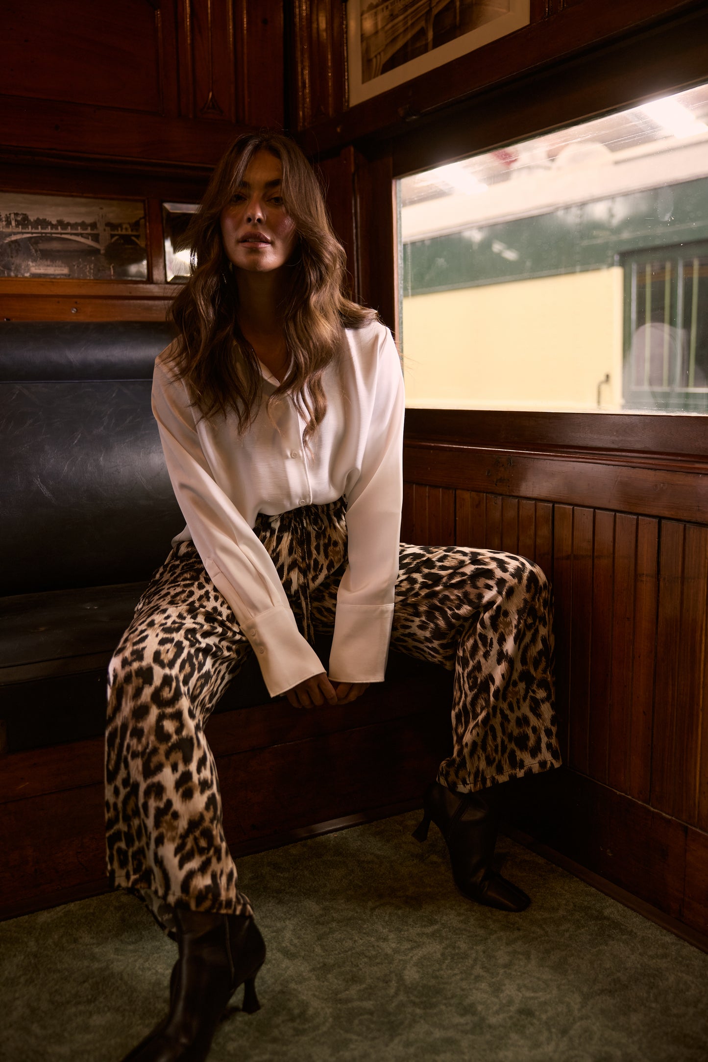 Brave + True Glenda Satin Pant in Leopard Print | Women's Clothing | Gretel Lane