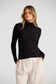 Brave + True Essential Long Sleeve Polo Top in Black | Women's Clothing | Gretel Lane