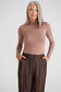 Brave + True Essential Long Sleeve Polo Top in Brown | Women's Clothing | Gretel Lane