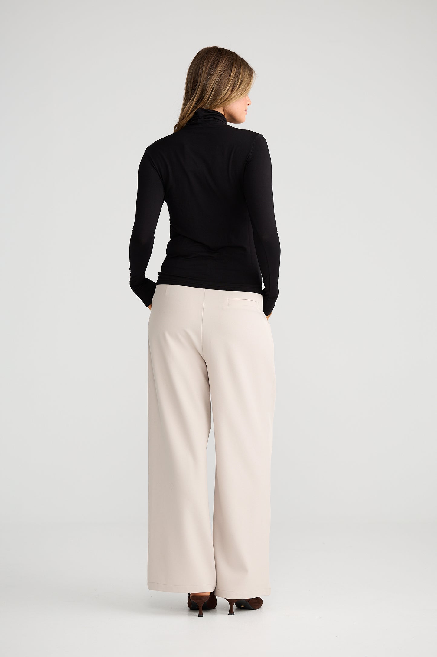 Brave + True Essential Long Sleeve Polo Top in Black | Women's Clothing | Gretel Lane