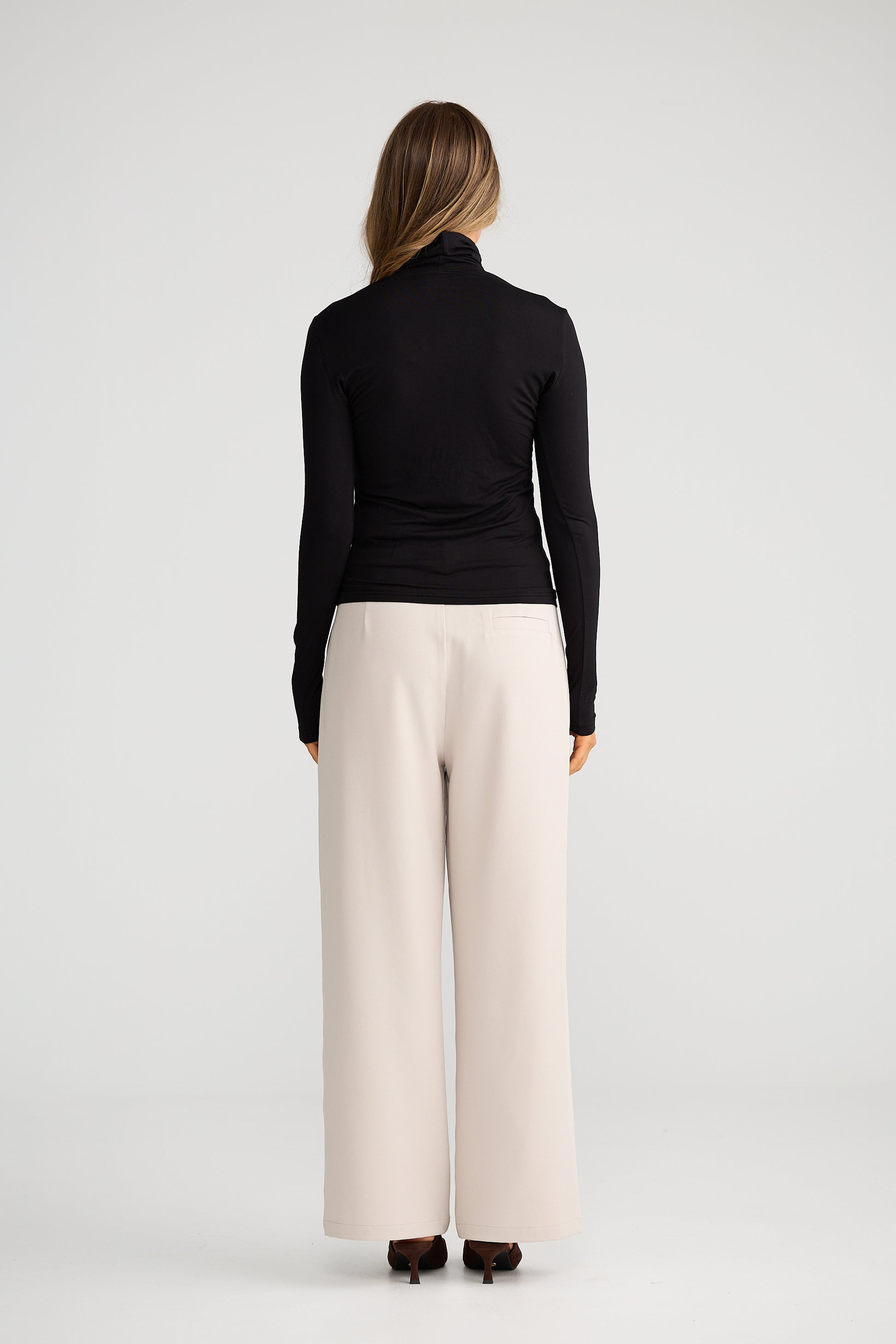 Brave + True Essential Long Sleeve Polo Top in Black | Women's Clothing | Gretel Lane
