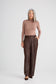Brave + True Essential Long Sleeve Polo Top in Brown | Women's Clothing | Gretel Lane