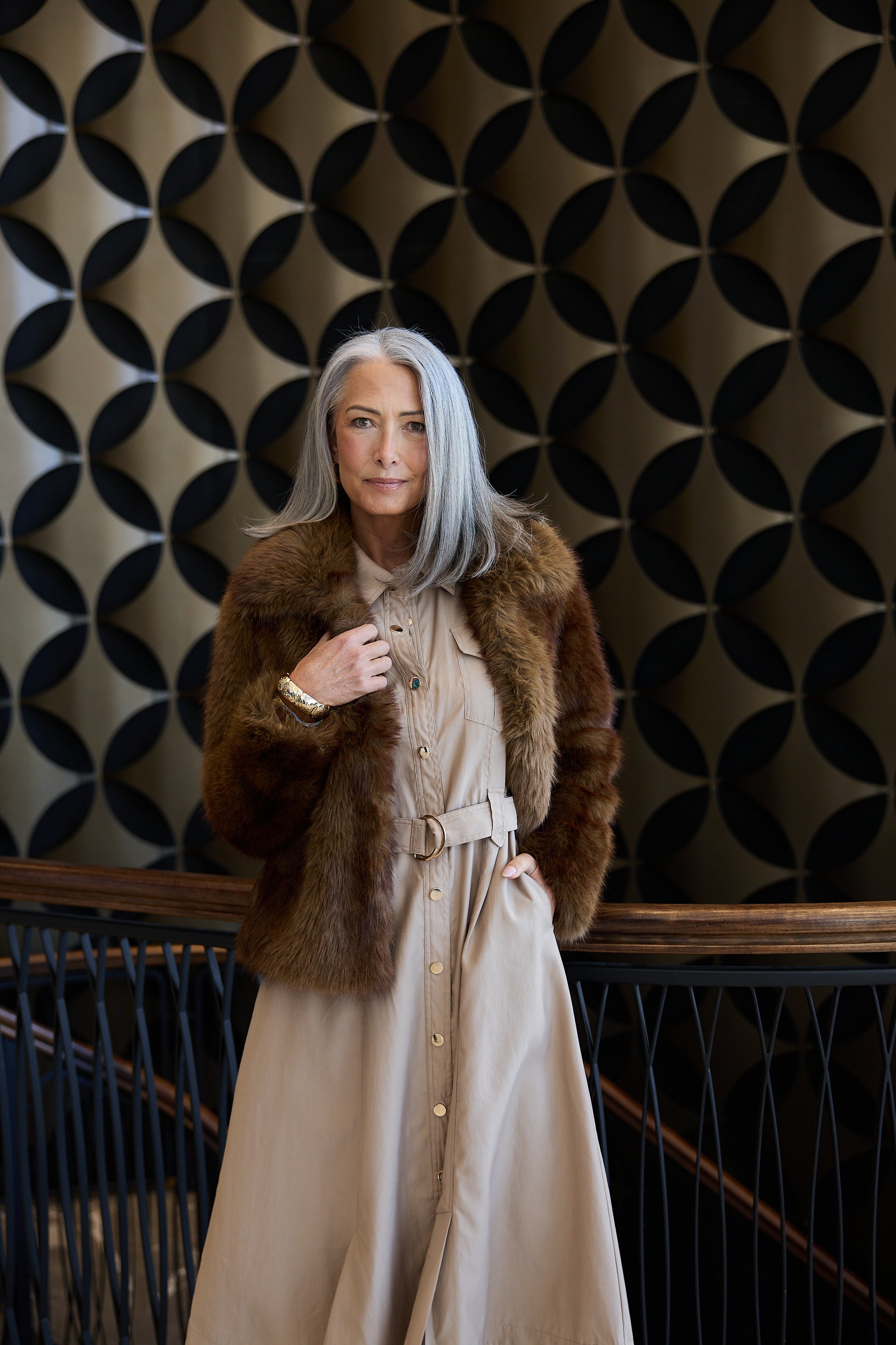 Brave + True Steinway Faux Fur Jacket in Mink | Women's Jackets | Gretel Lane
