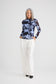 Brave + True Salem Mesh Top in Blue Abstract Floral | Women's Clothing | Gretel Lane