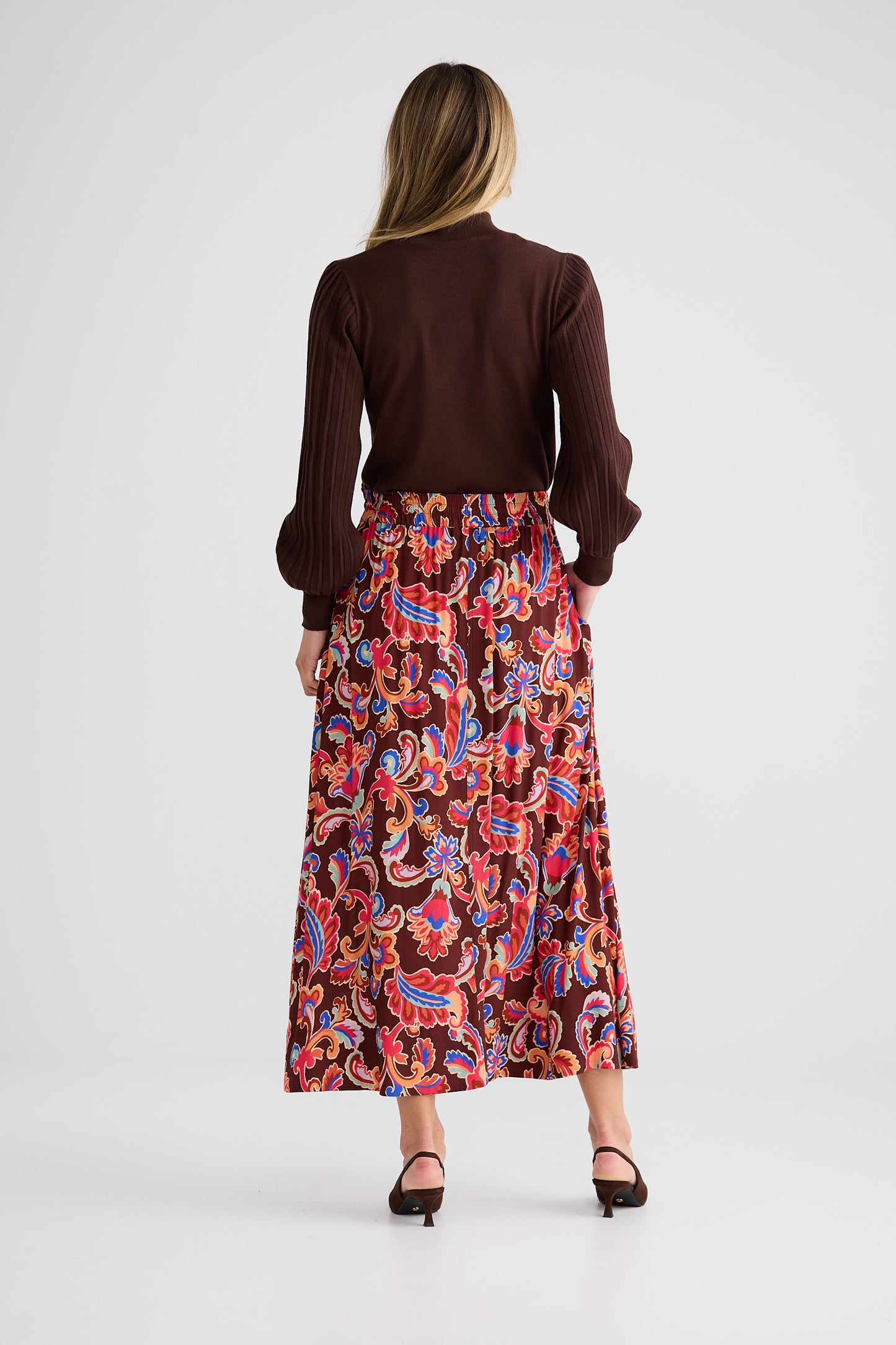 Brave + True Eliza Midi Skirt in Floral Rhapsody | Women's Clothing | Gretel Lane
