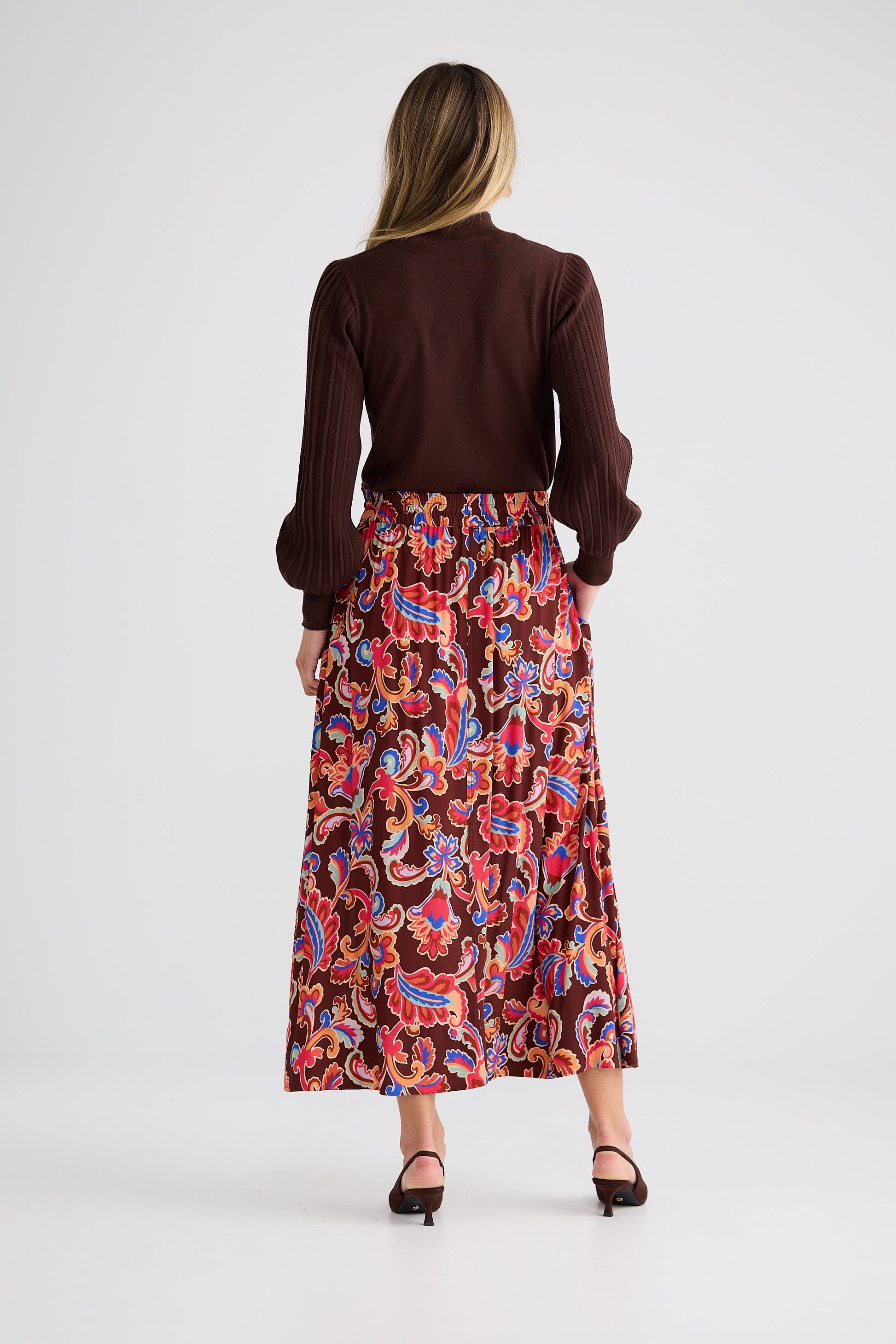 Brave + True Eliza Midi Skirt in Floral Rhapsody | Women's Clothing | Gretel Lane