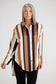Brave + True Homestead Satin Shirt in Tan and Black Stripe | Women's Fashion | Gretel Lane