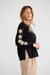 Brave + True Britney V-Neck Knit Jumper in Black Flower | Women's Knitwear | Gretel Lane