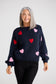 Brave + True Heart On My Sleeve Knit in Navy Multi | Women's Knitwear | Gretel Lane