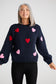 Brave + True Heart On My Sleeve Knit in Navy Multi | Women's Knitwear | Gretel Lane