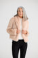 Brave + True Glamour Faux Fur Jacket in Blush Sparkle | Women's Jackets | Gretel Lane