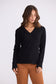 Brave + True Cassian Long Sleeve Knit Top in Black | Women's Clothing | Gretel Lane