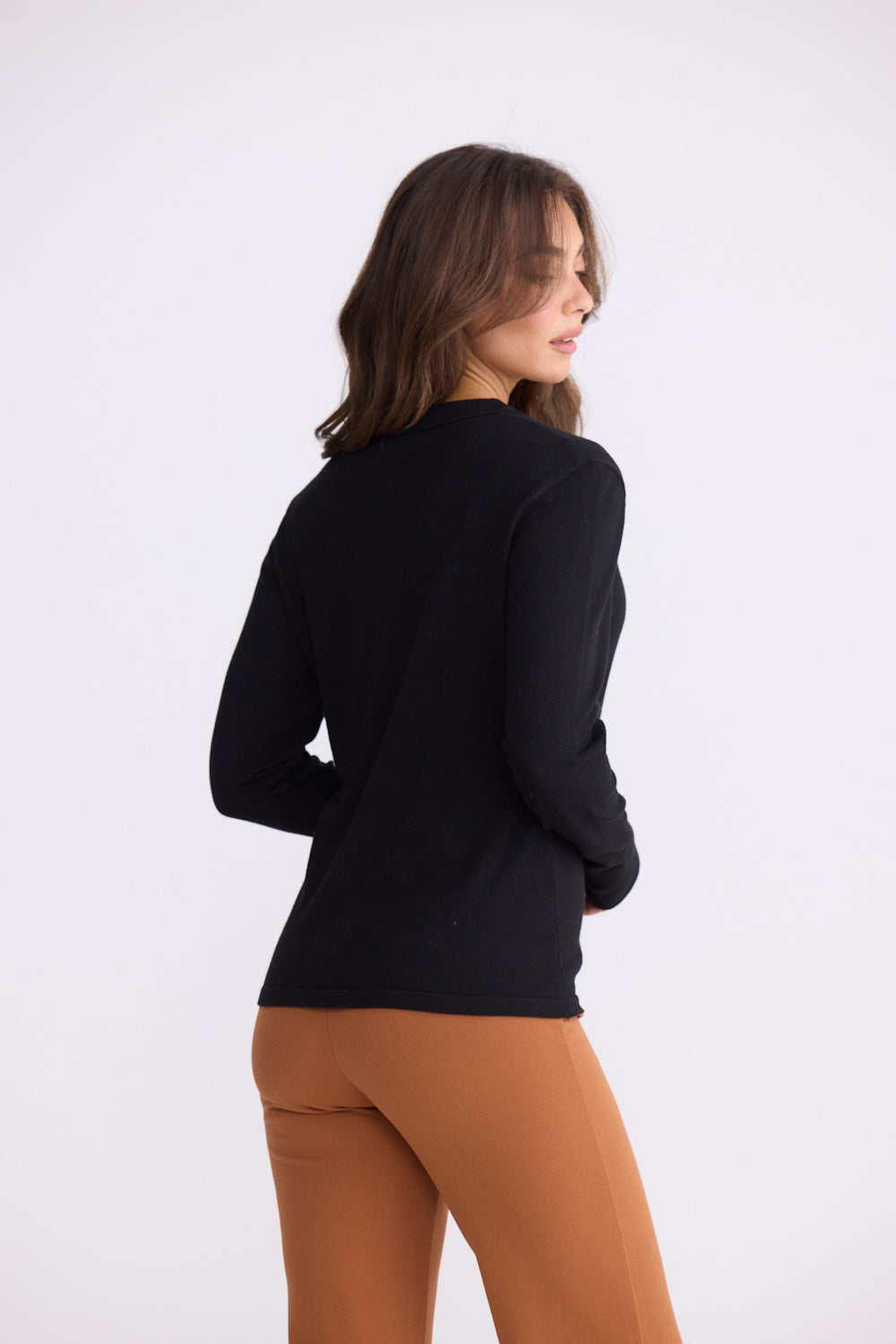 Brave + True Cassian Long Sleeve Knit Top in Black | Women's Clothing | Gretel Lane